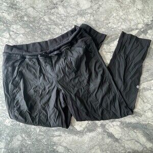 Lululemon Mid-Rise Stretchy Ankle Cropped Pants Black 10